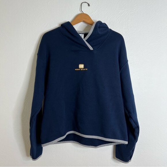 Russell Athletic Kent State Navy Blue Long Sleeve Pullover Hoodie Sweatshirt L - Picture 1 of 10